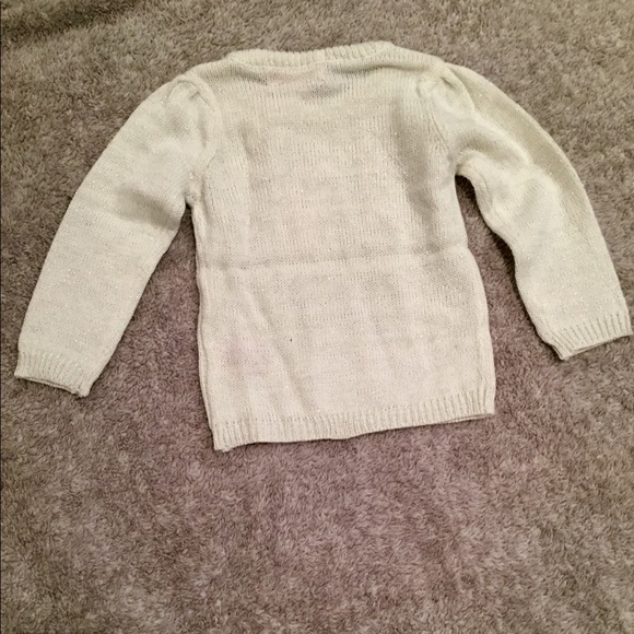 NWT Girl 12 m White Knit Sweater - Picture 2 of 3
